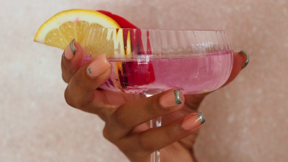 Complimentary cocktail menu at 1st Class Nails